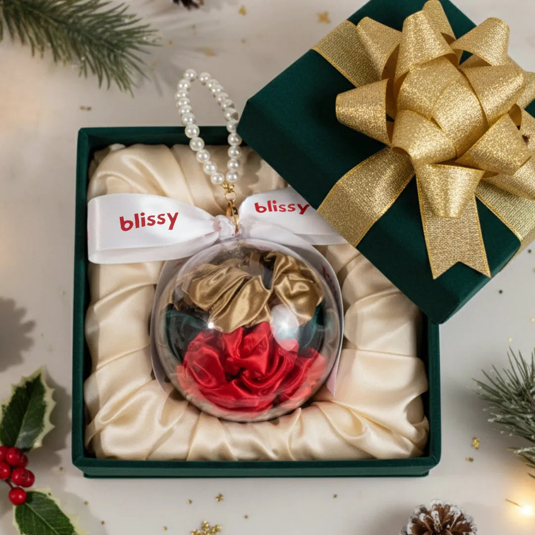 Blissy Pearl Scrunchie Ornament Set (3-Piece)