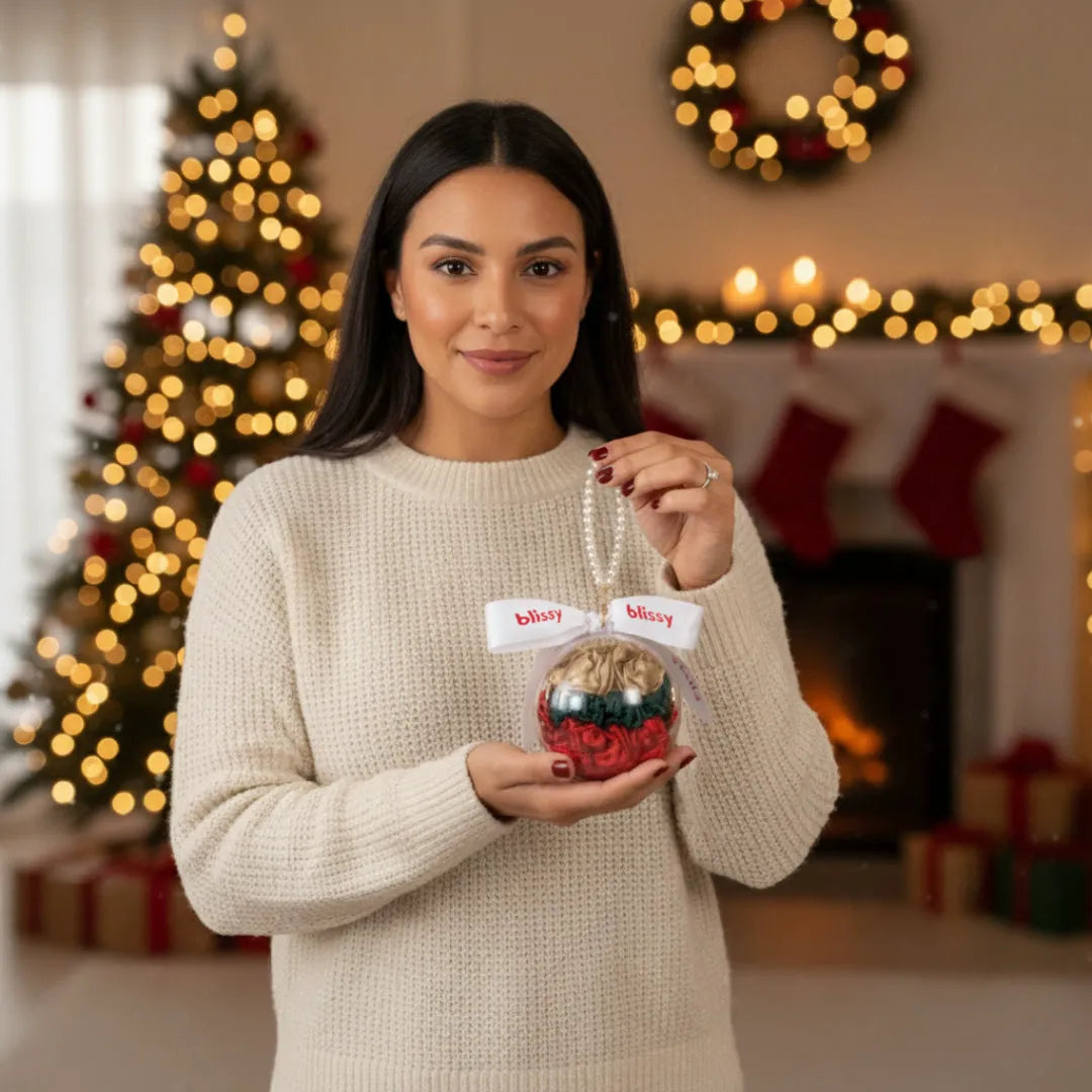 Blissy Pearl Scrunchie Ornament Set (3-Piece)