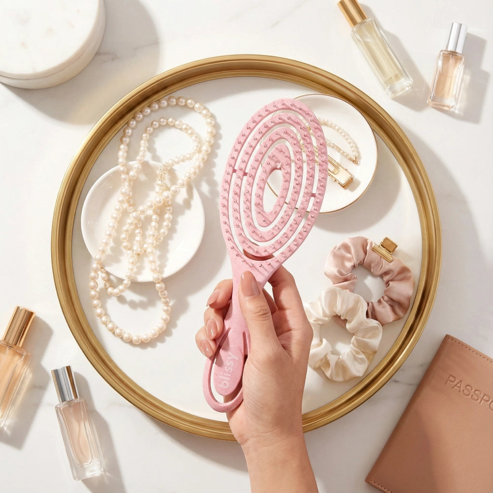 Blissy Detangling Brush in Pink