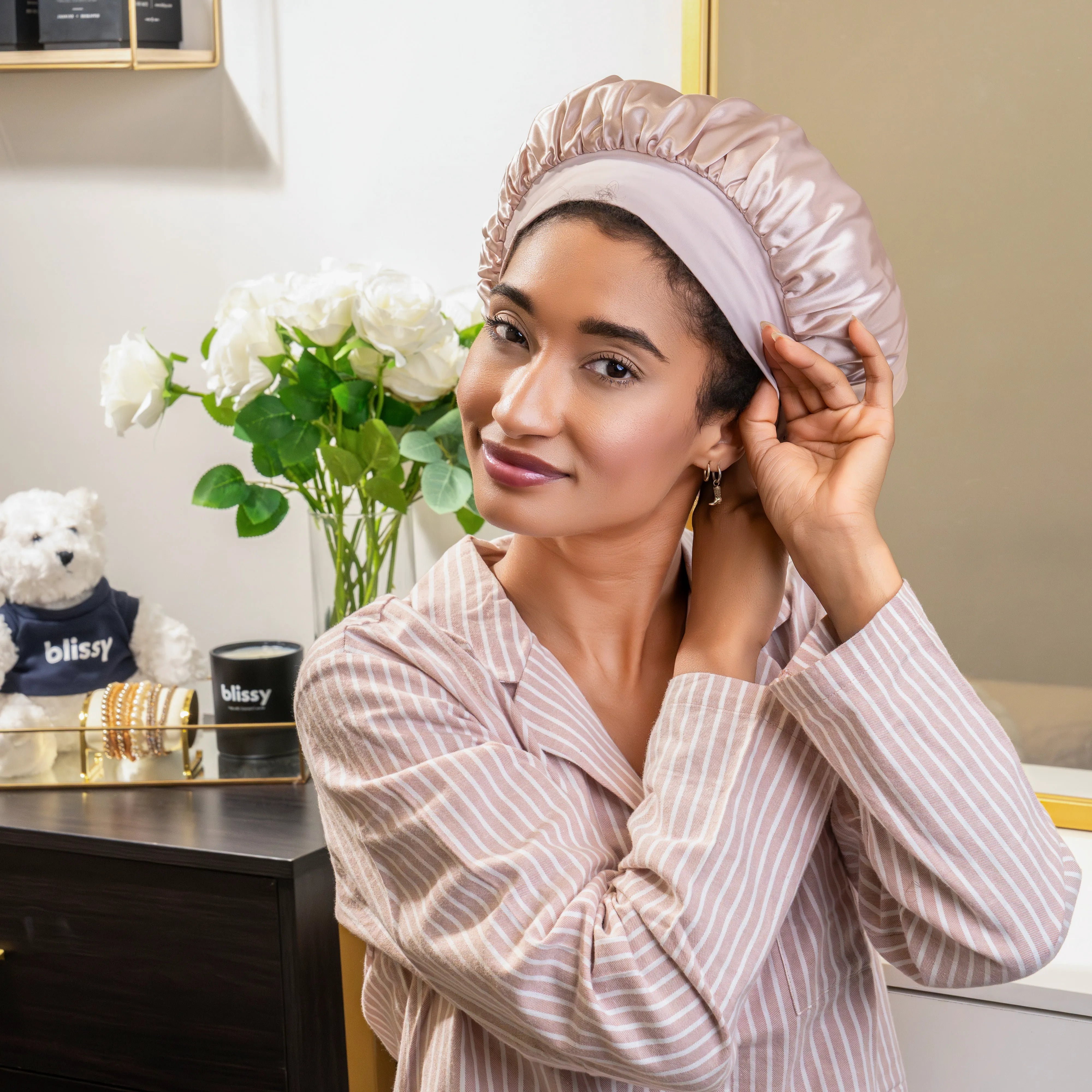 Blissy Halo Bonnet in Pink