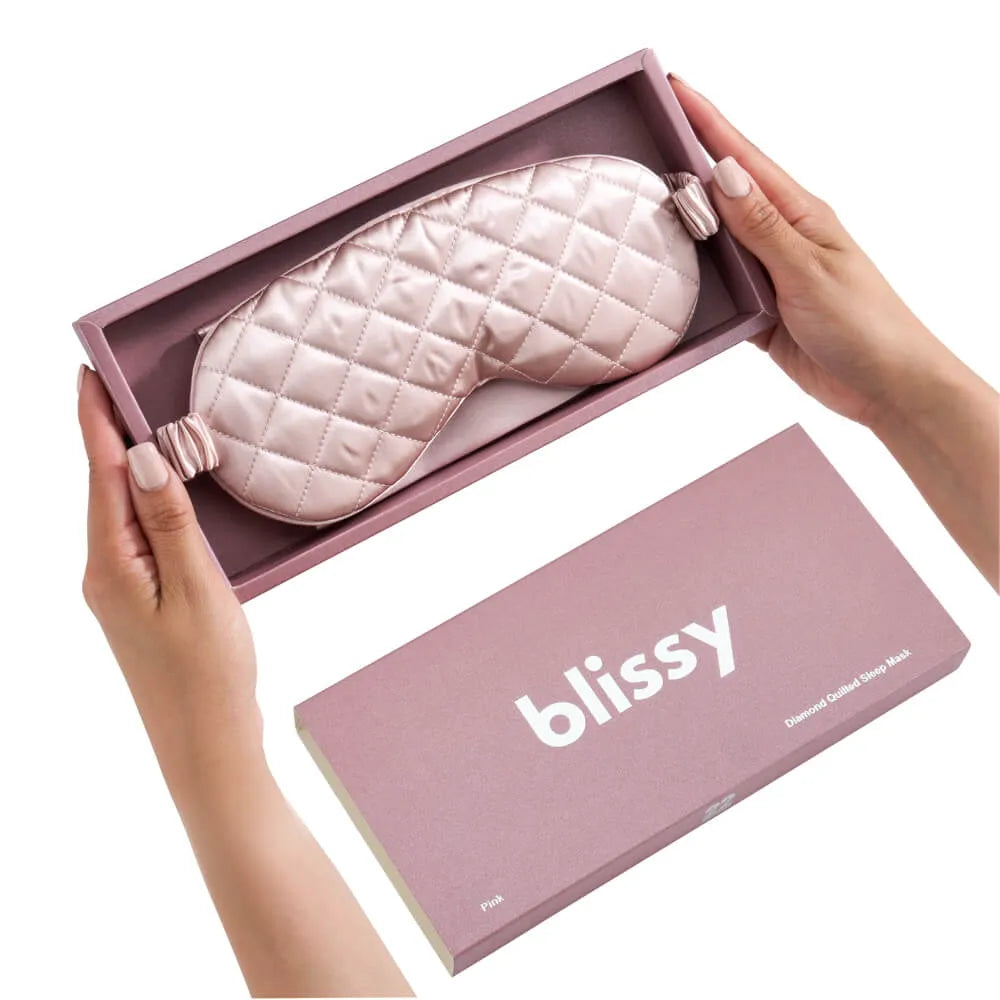Pink Diamond Quilted Sleep Mask