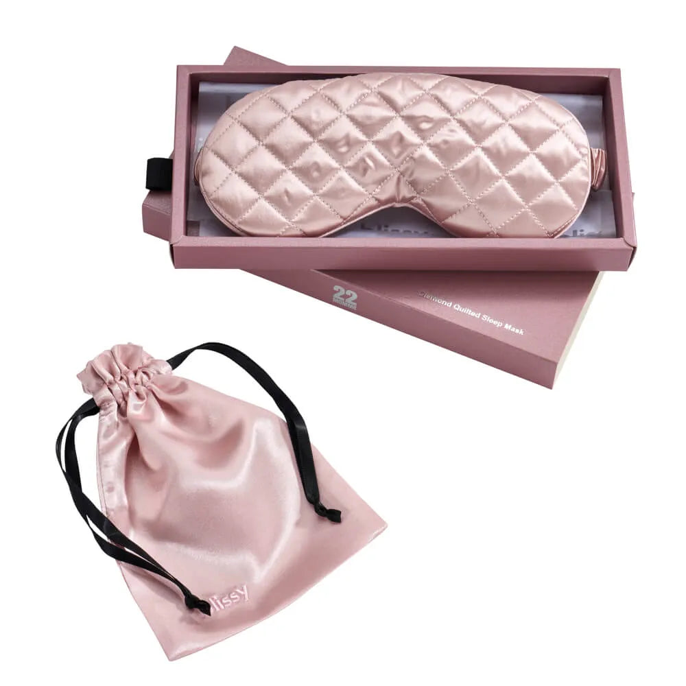 Pink Diamond Quilted Sleep Mask