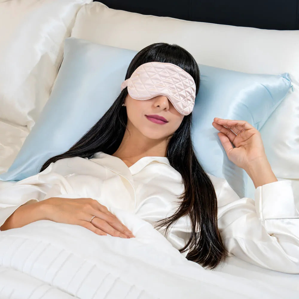 Pink Diamond Quilted Sleep Mask