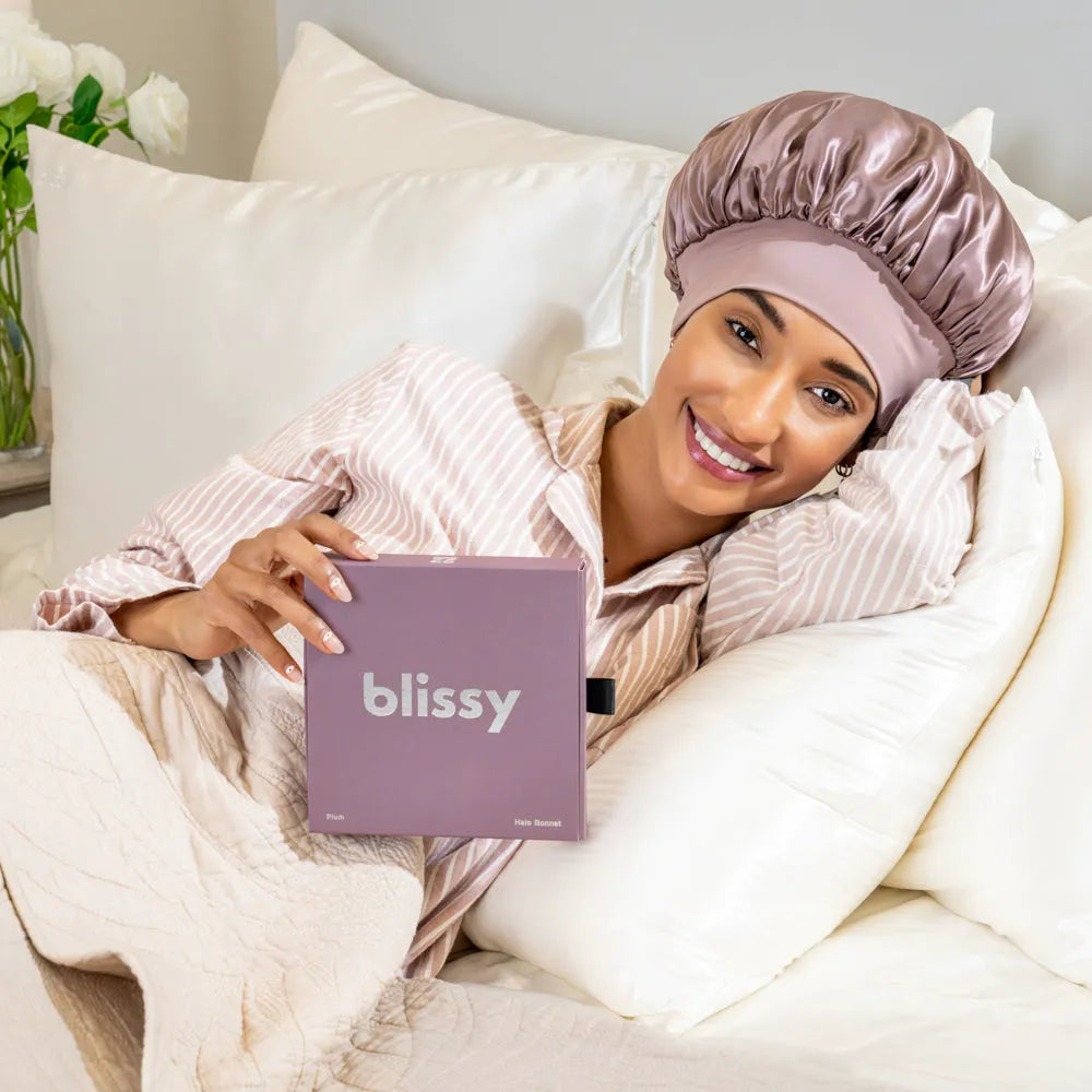 Blissy Halo Bonnet in Plum