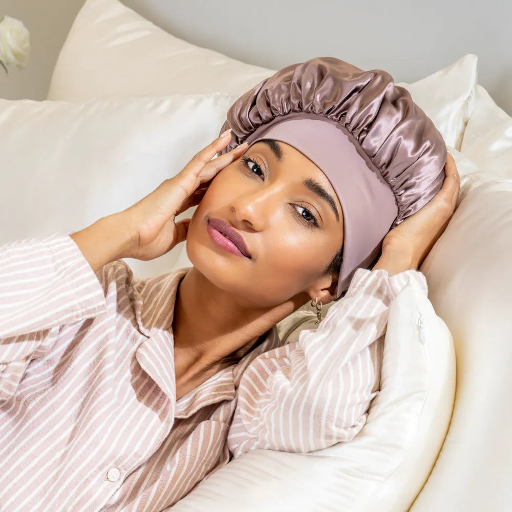Blissy Halo Bonnet in Plum