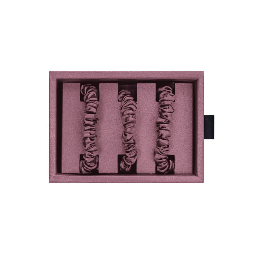 Blissy Skinny Scrunchies in Plum