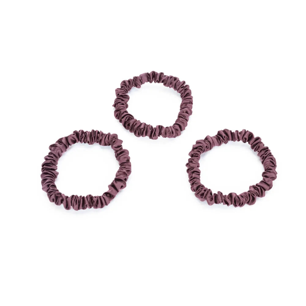 Blissy Skinny Scrunchies in Plum