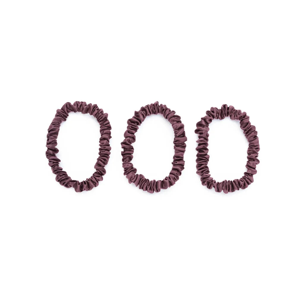 Blissy Skinny Scrunchies in Plum