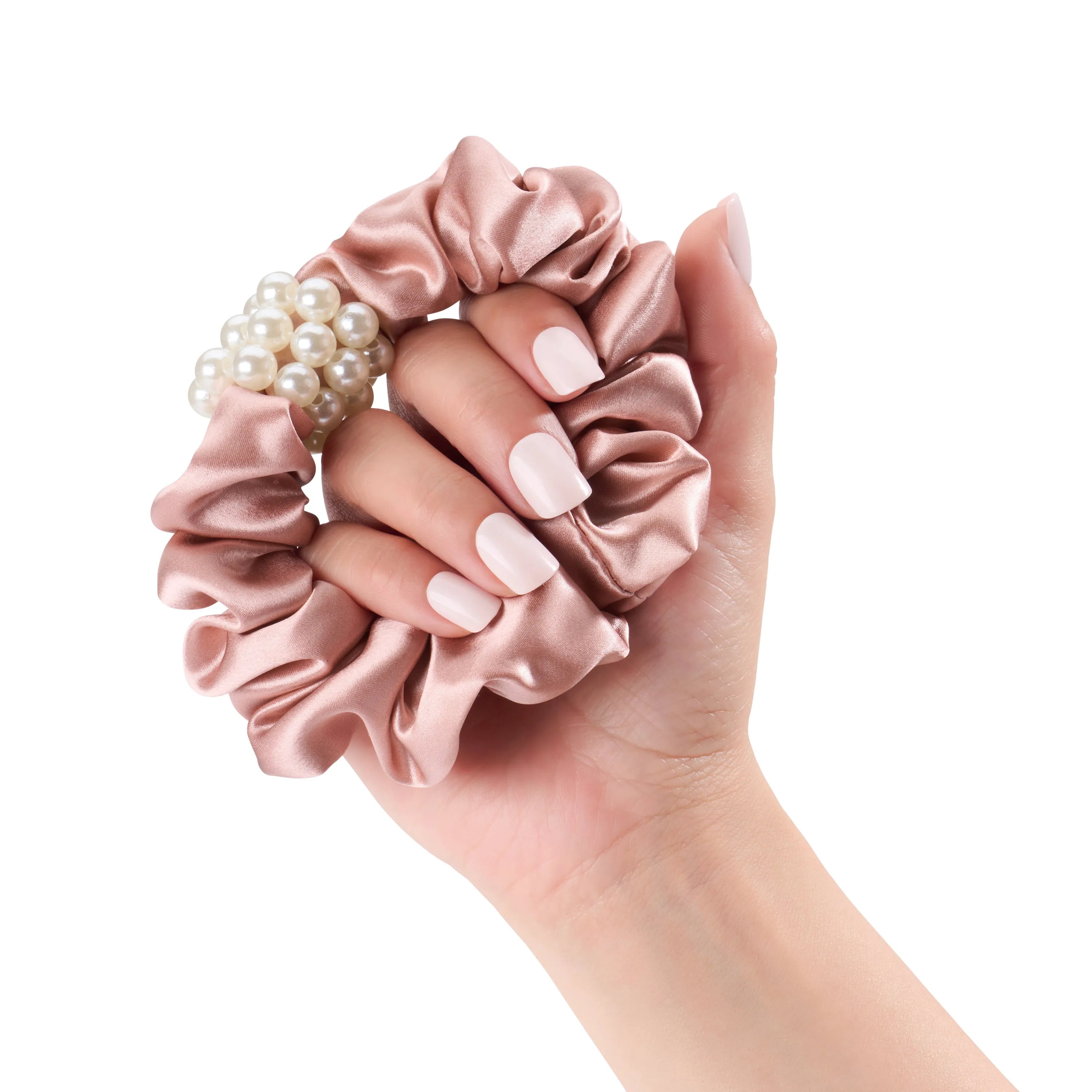 Blissy Petite Pearl Scrunchies in Rose Gold