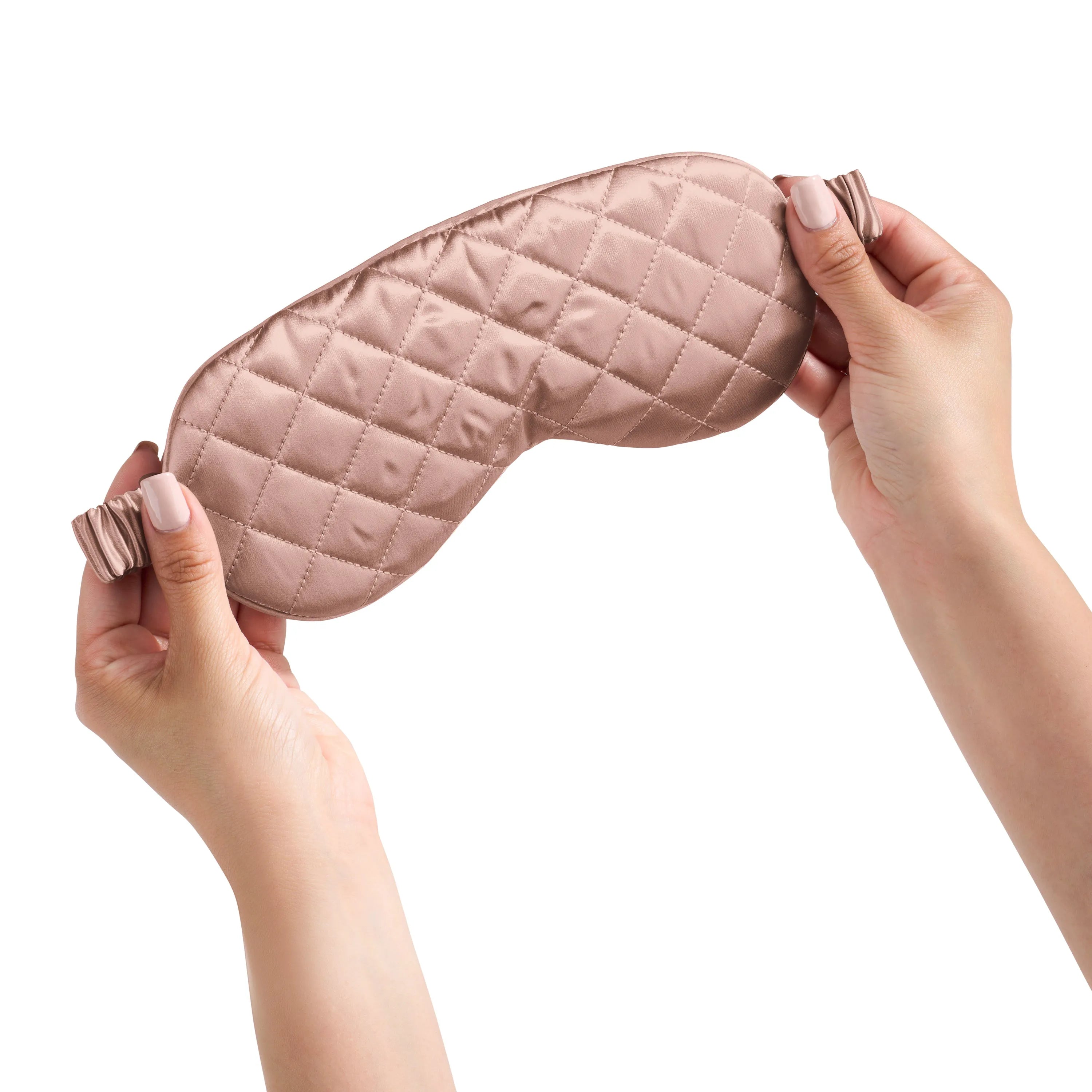 Diamond Quilted Sleep Mask in Rose Gold