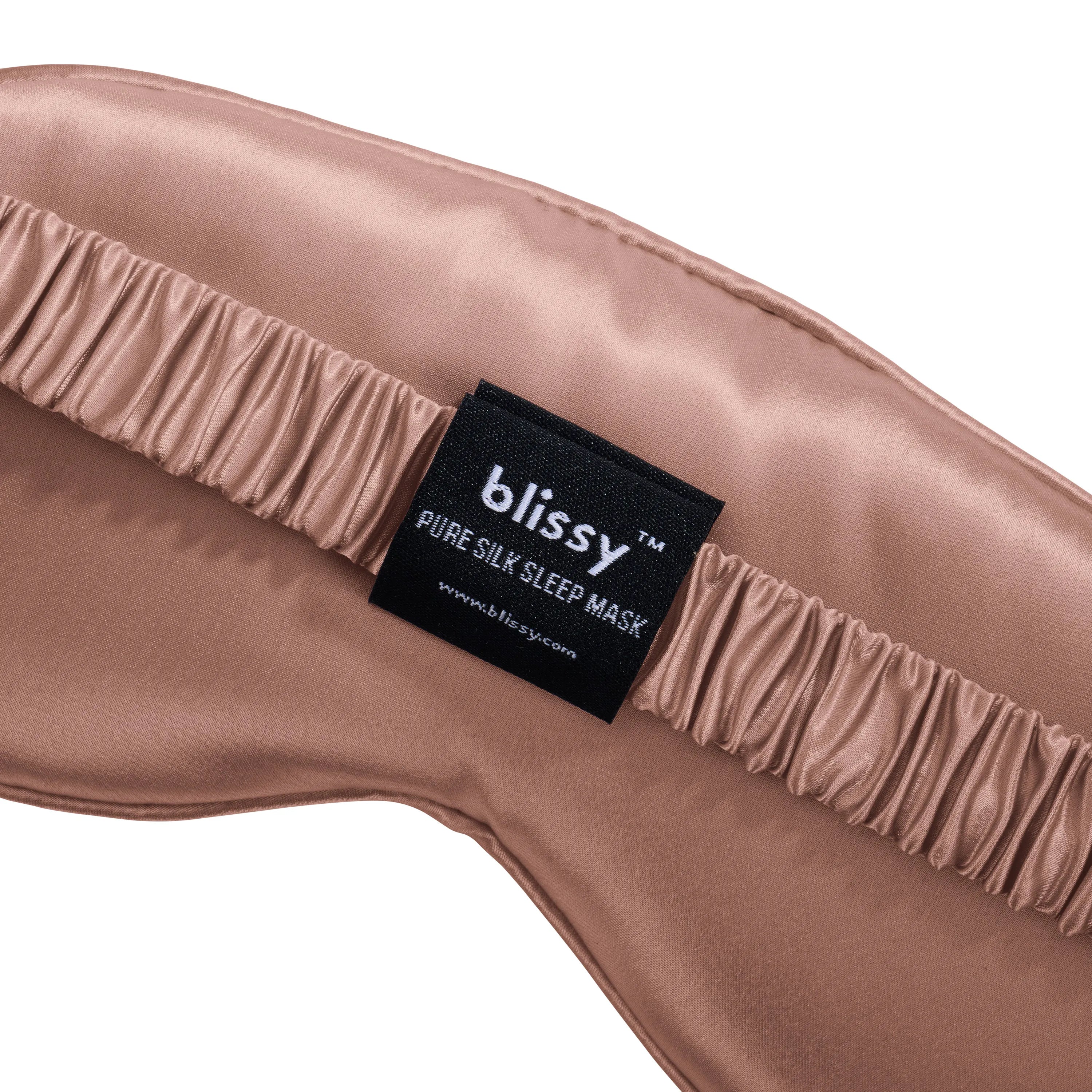 Diamond Quilted Sleep Mask in Rose Gold
