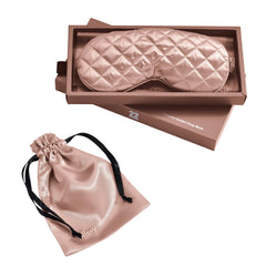 Diamond Quilted Sleep Mask in Rose Gold