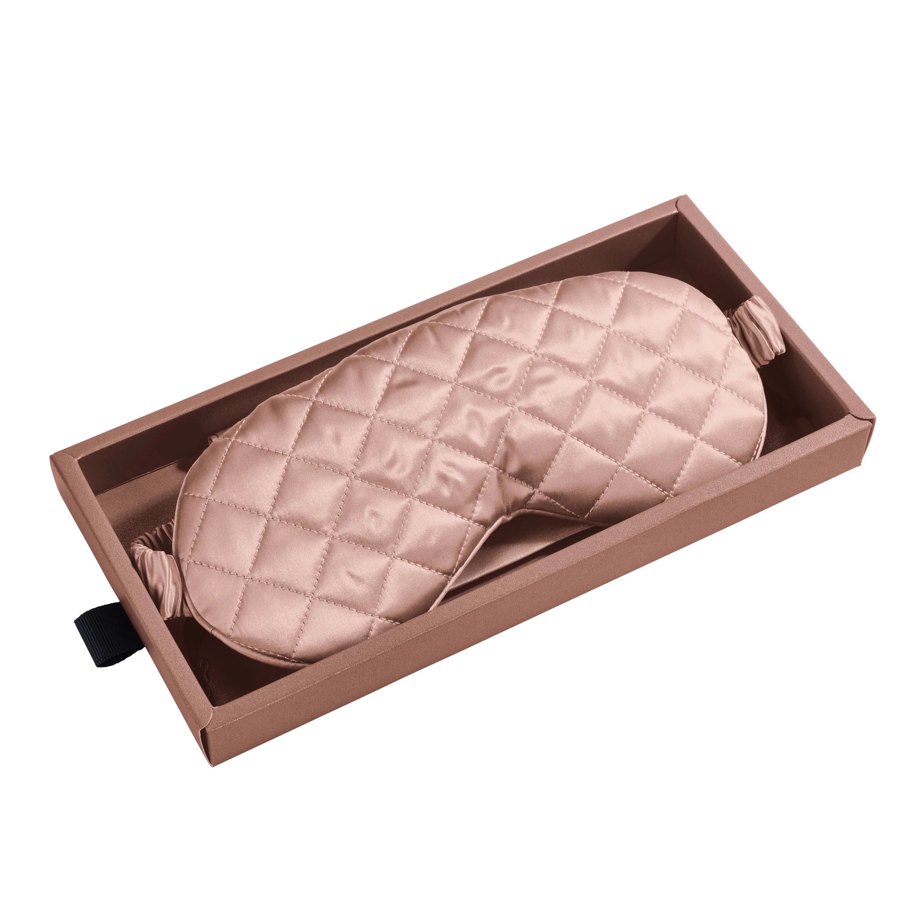 Diamond Quilted Sleep Mask in Rose Gold