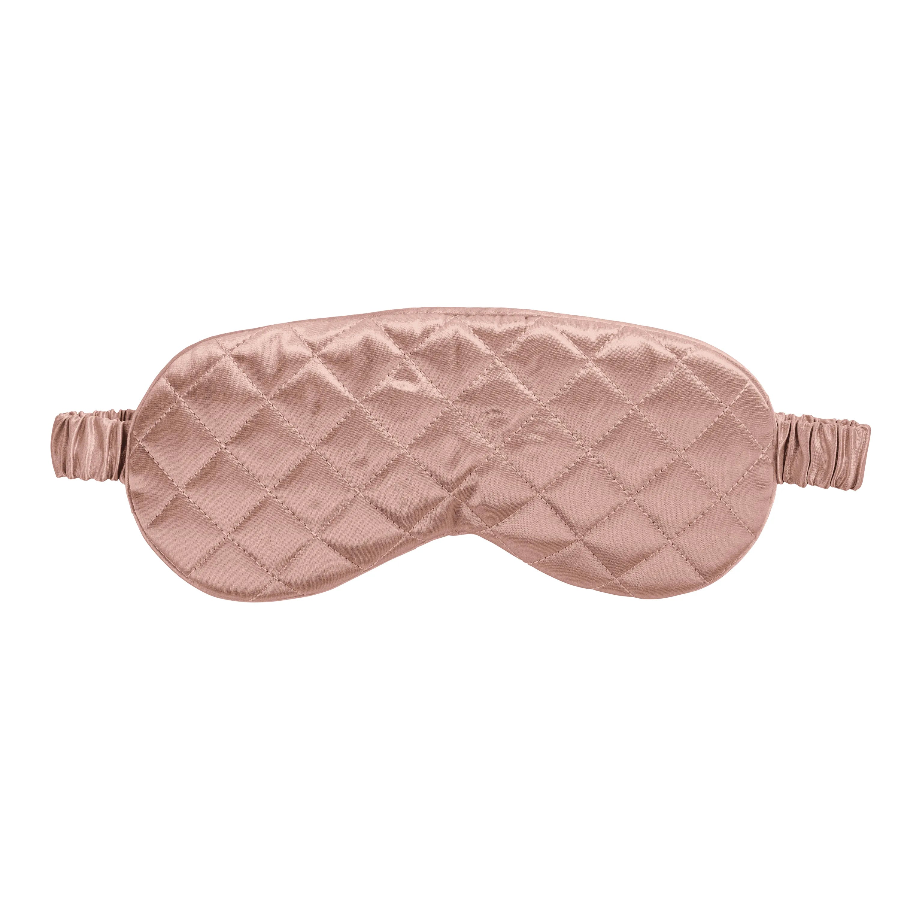 Diamond Quilted Sleep Mask in Rose Gold