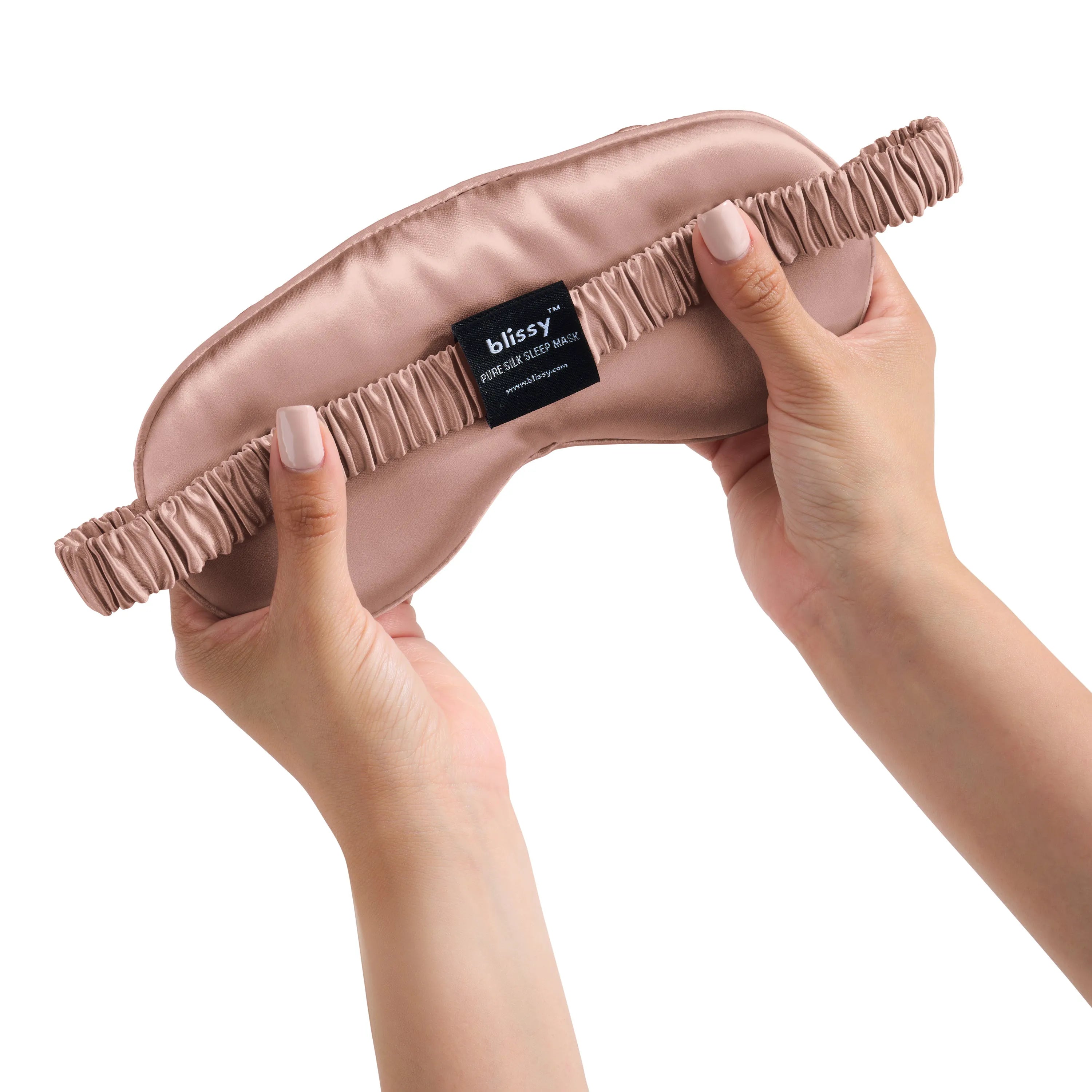 Diamond Quilted Sleep Mask in Rose Gold