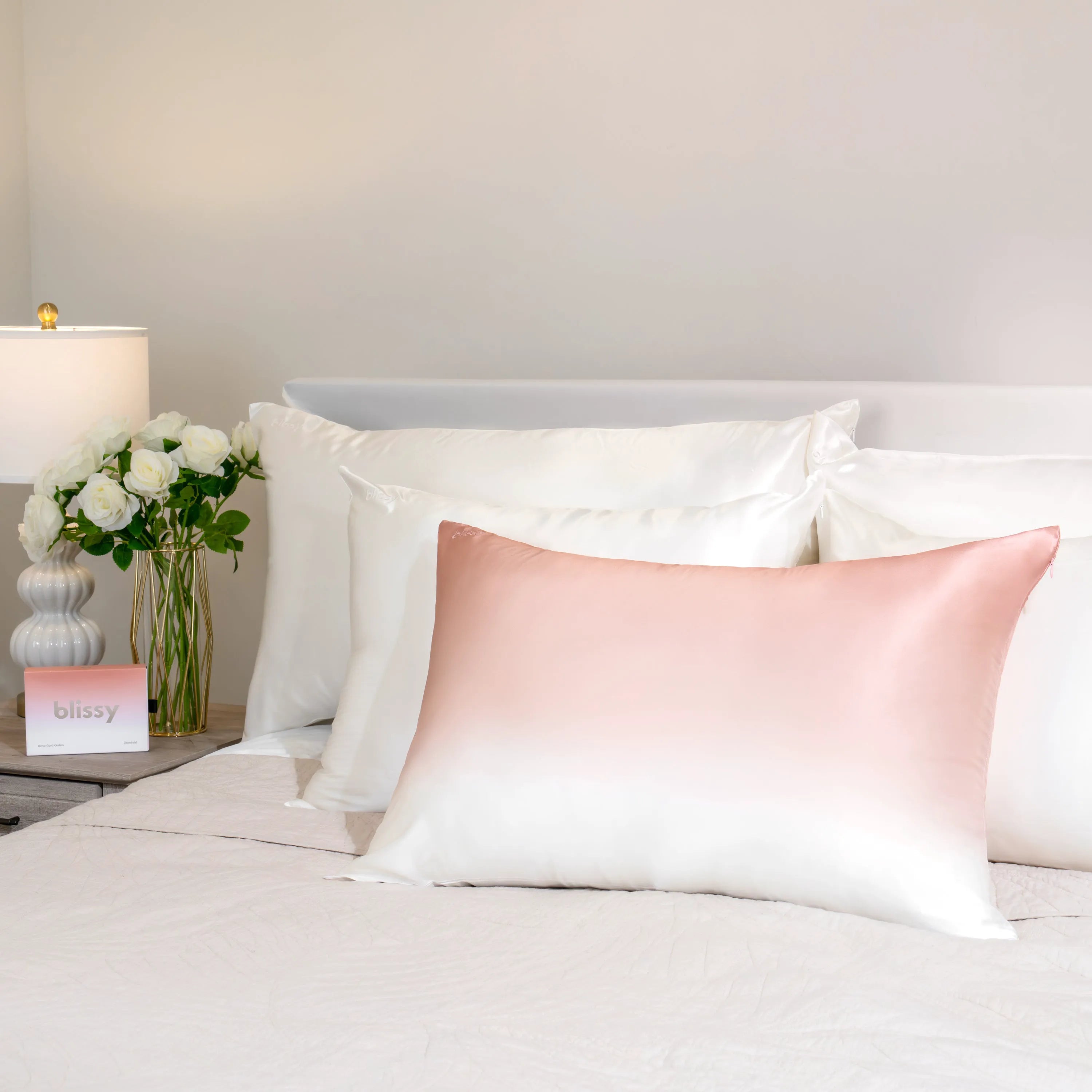 Rose Gold Ombre Queen Pillowcase