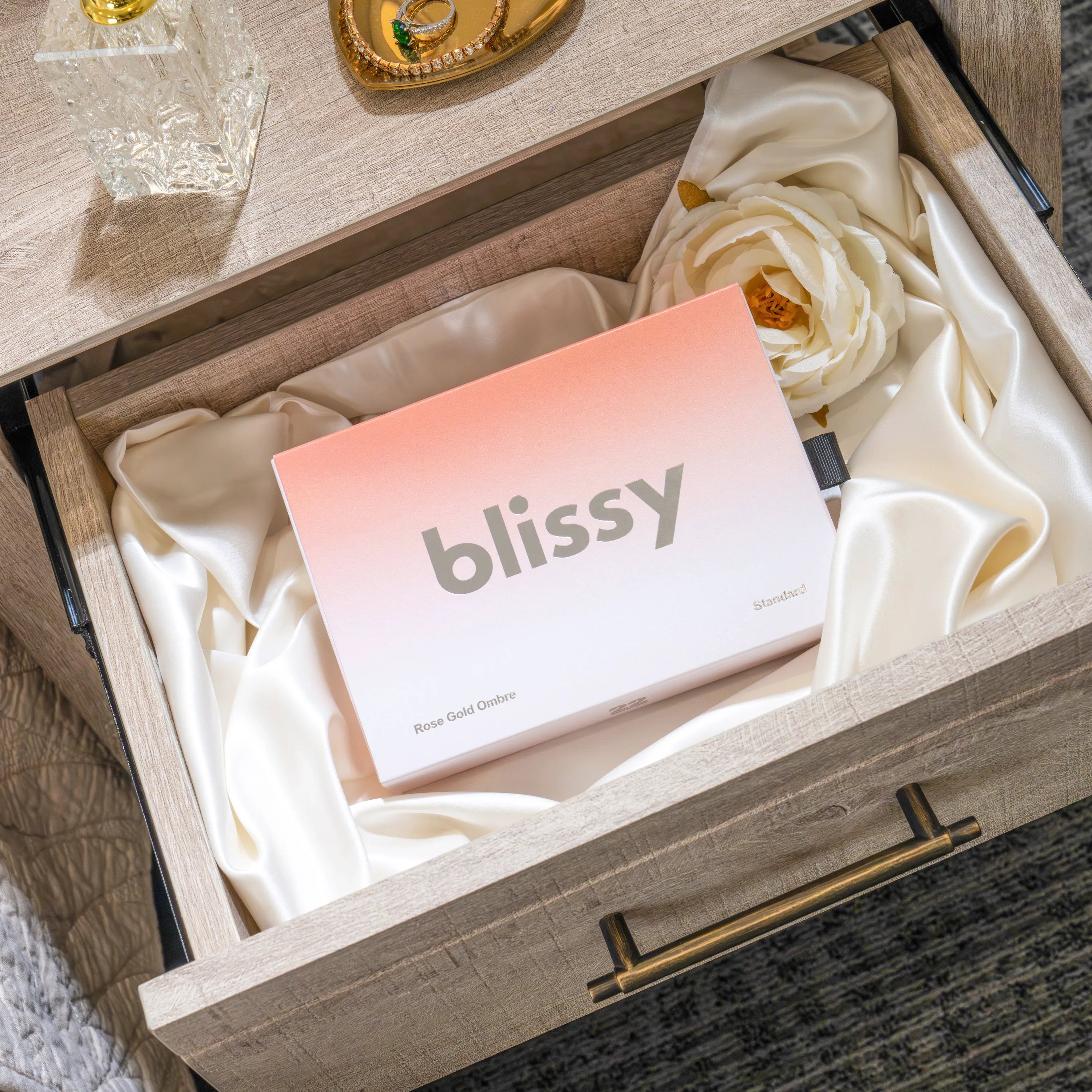 Pillowcase in Rose Gold Ombre, King Size