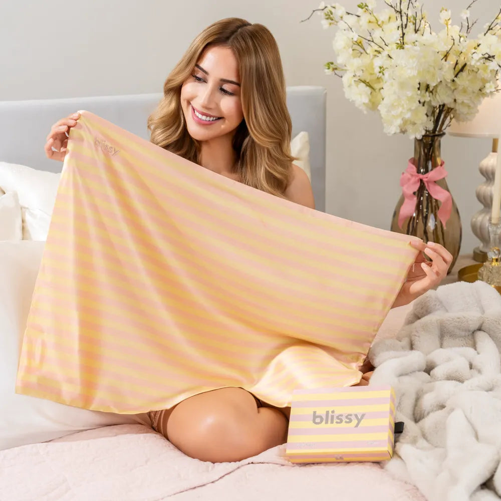 Queen Sherbet Striped Pillowcase