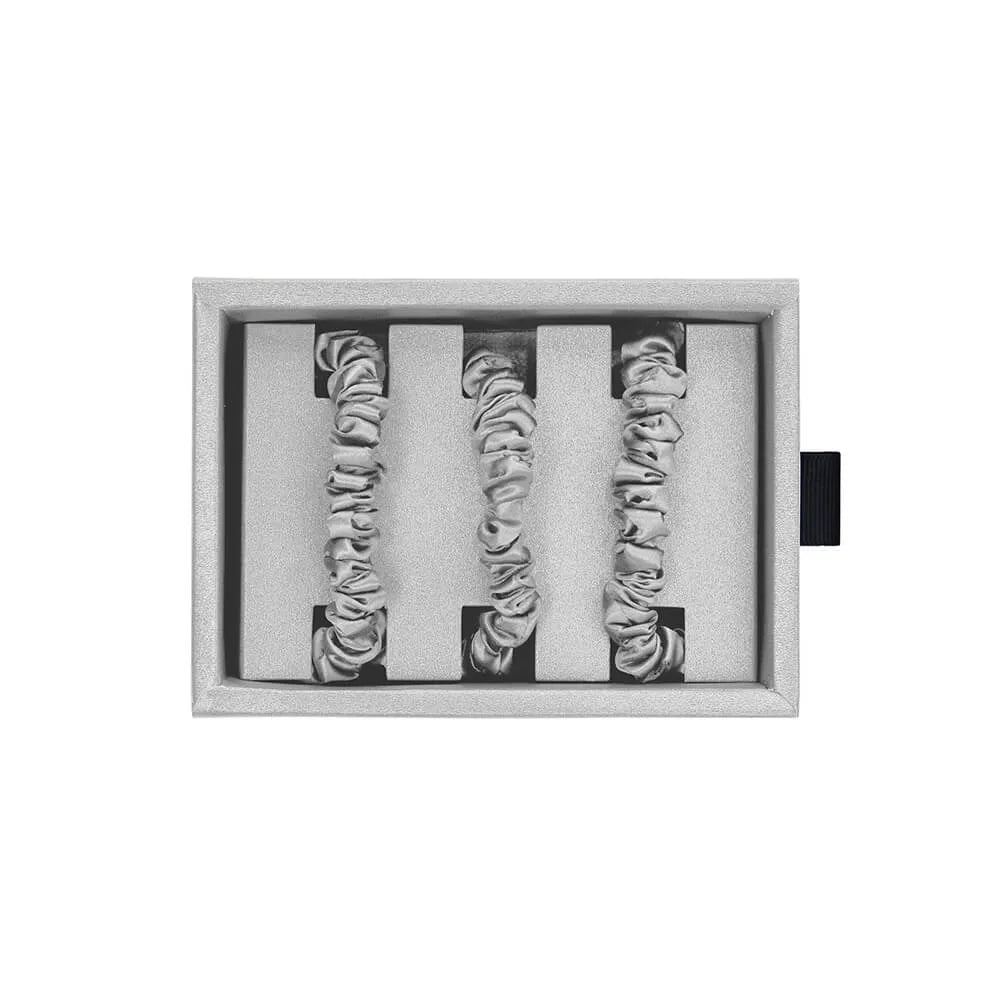 Blissy Skinny Scrunchies in Silver