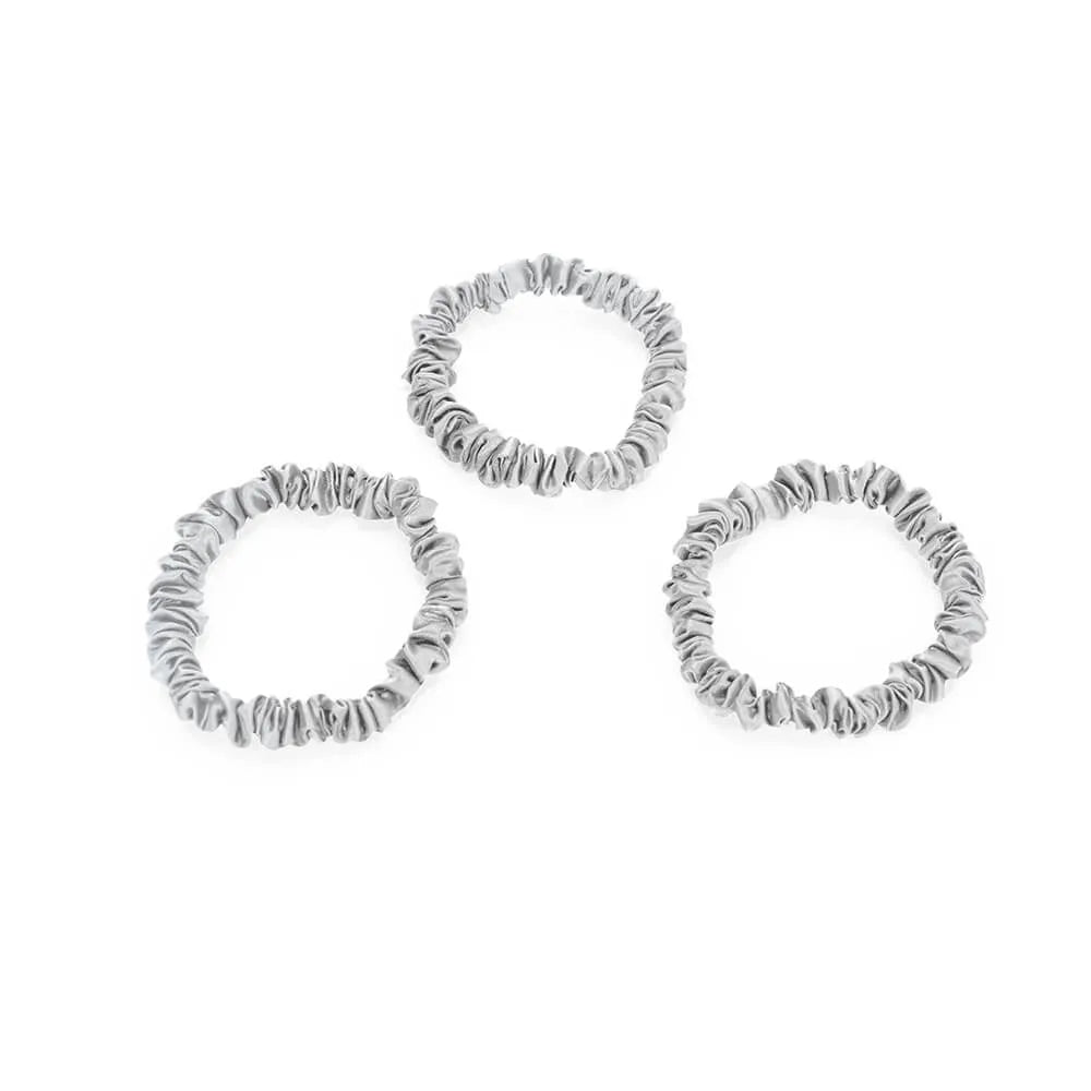 Blissy Skinny Scrunchies in Silver