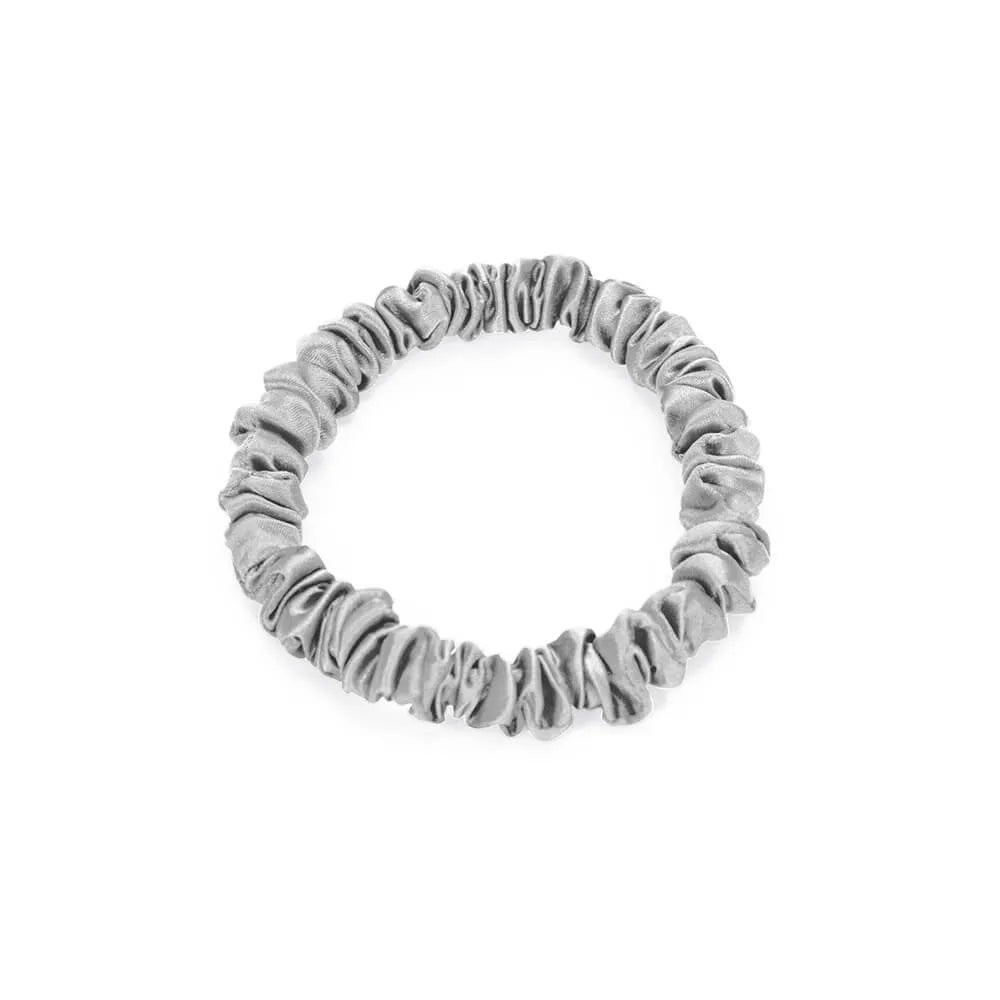Blissy Skinny Scrunchies in Silver