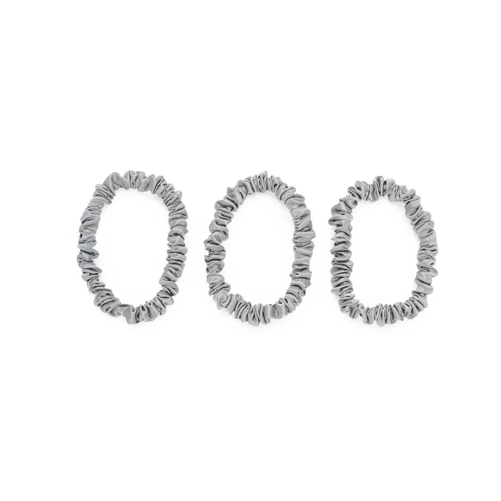 Blissy Skinny Scrunchies in Silver