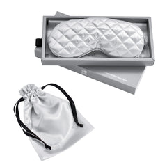 Diamond Quilted Sleep Mask - Silver