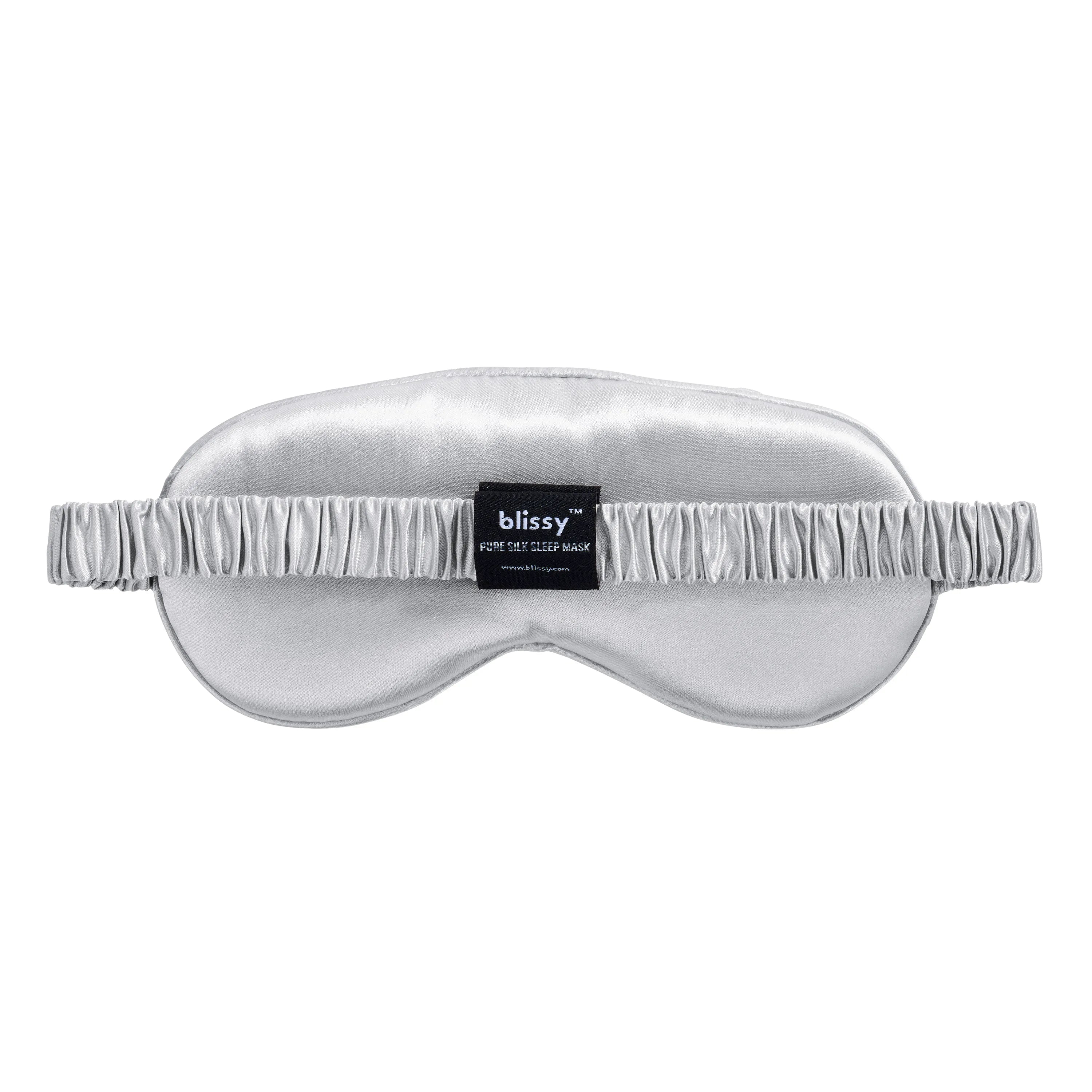 Diamond Quilted Sleep Mask - Silver