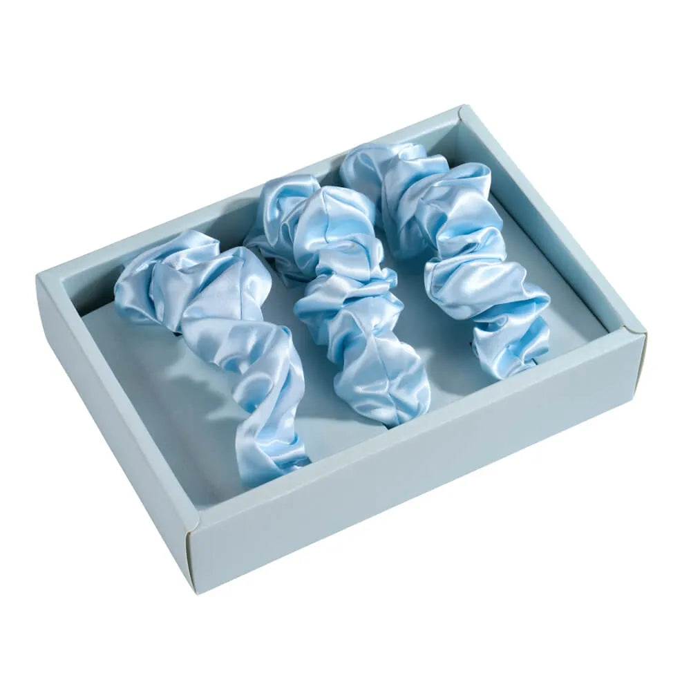 Blissy Scrunchies in Sky Blue