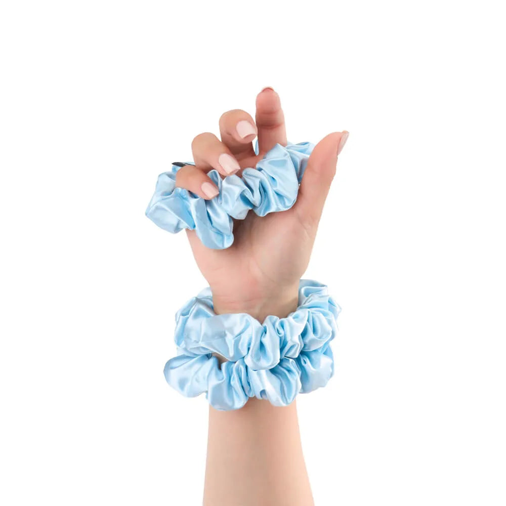 Blissy Scrunchies in Sky Blue
