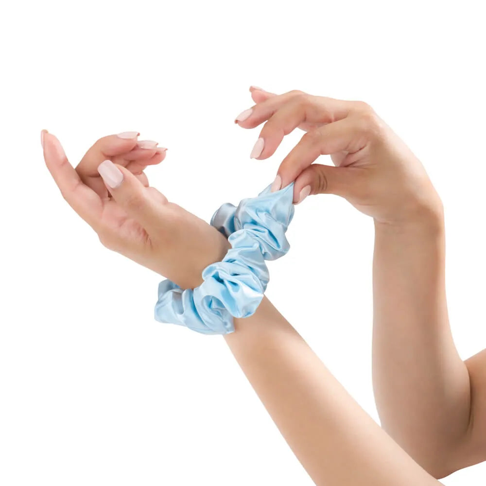 Blissy Scrunchies in Sky Blue