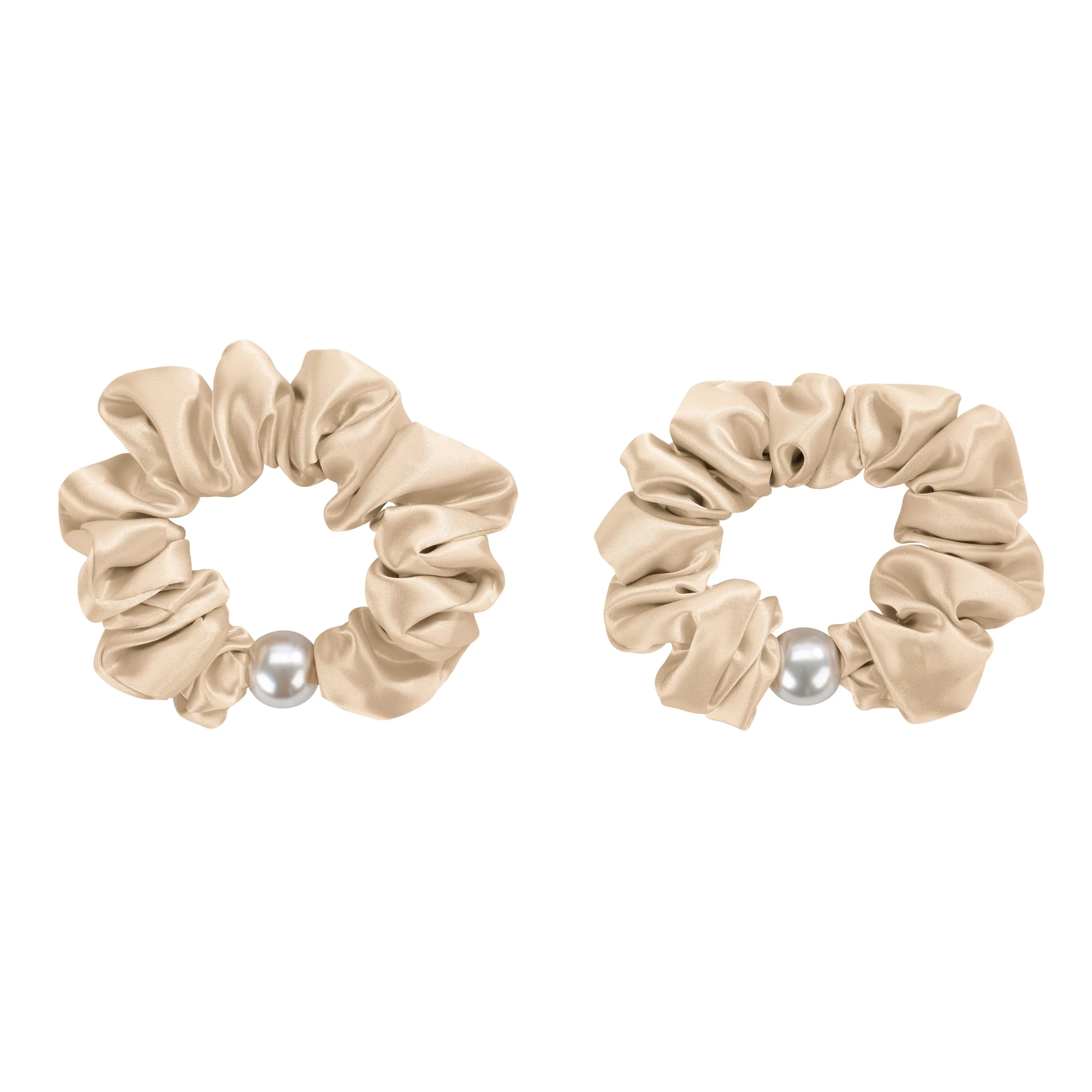 Blissy Pearl Scrunchie in Taupe