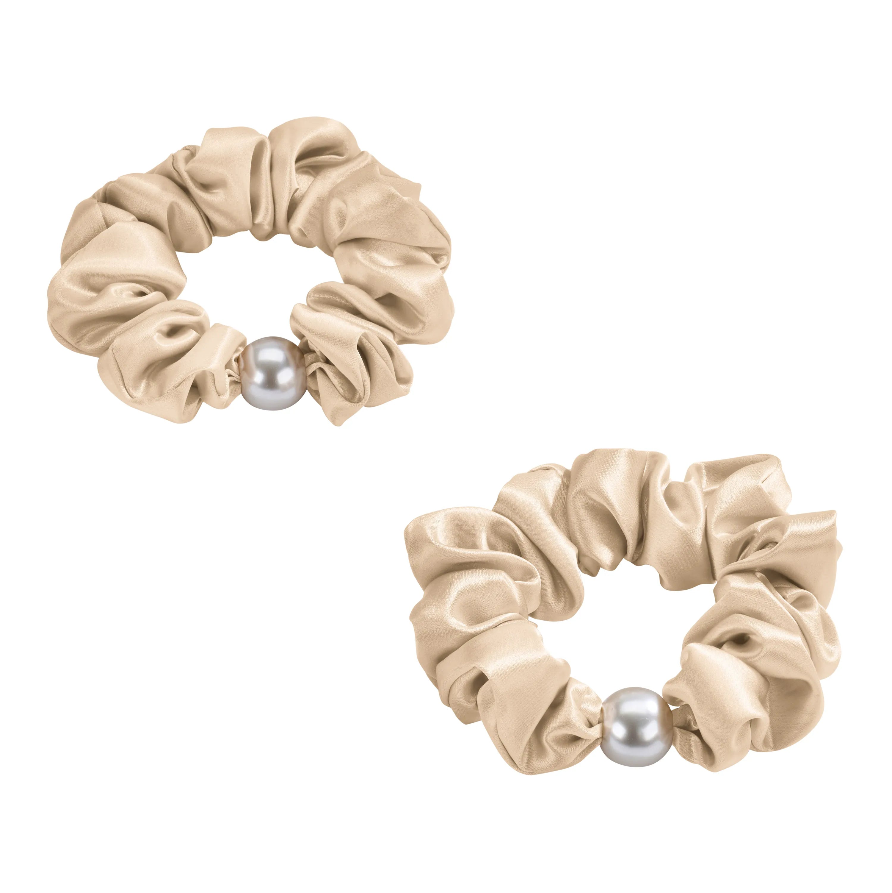 Blissy Pearl Scrunchie in Taupe