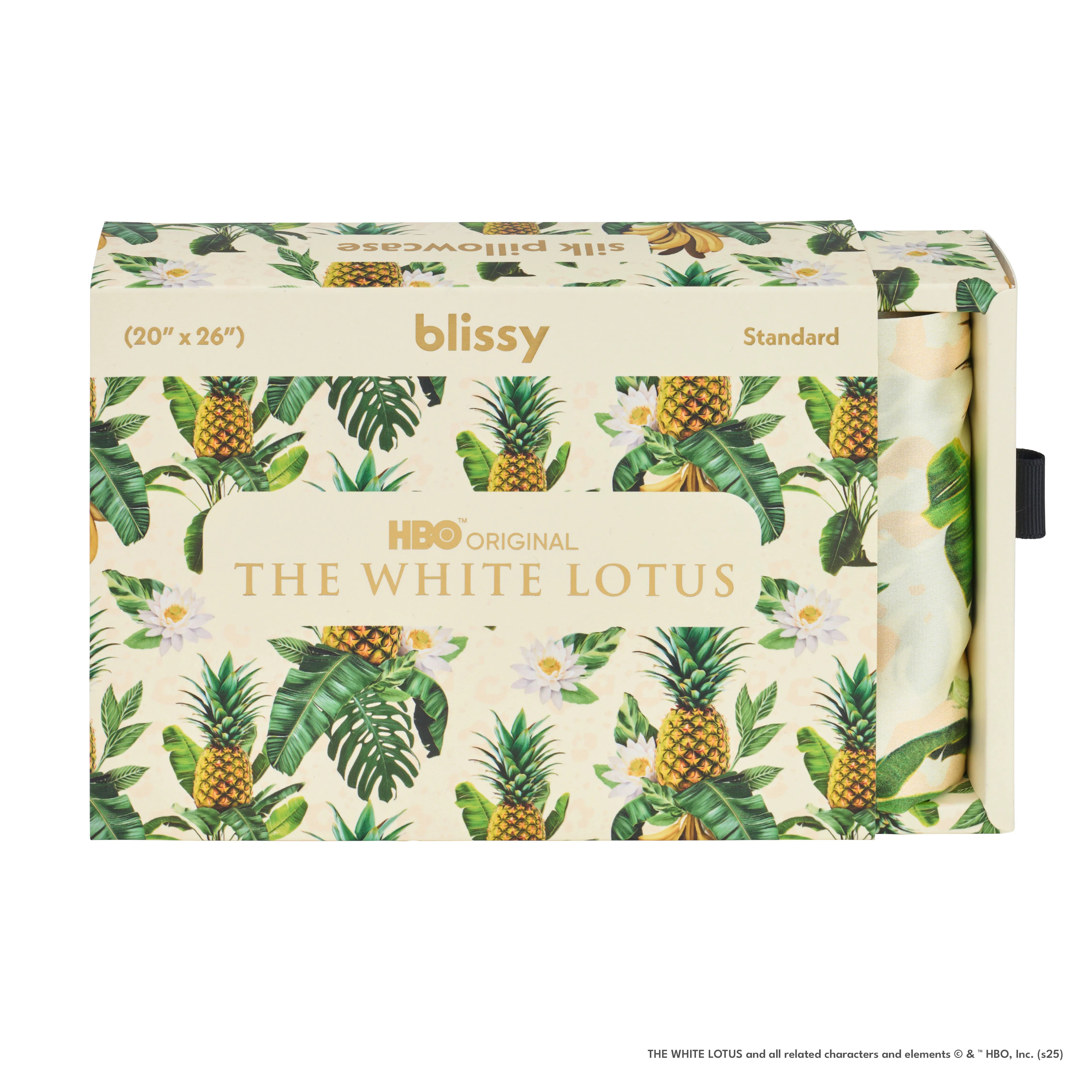 White Lotus Pineapple Standard Pillowcase