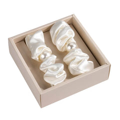 Blissy Pearl Scrunchie - White