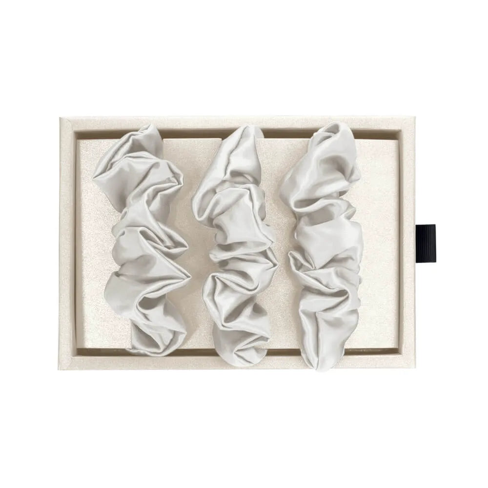 Blissy White Scrunchies