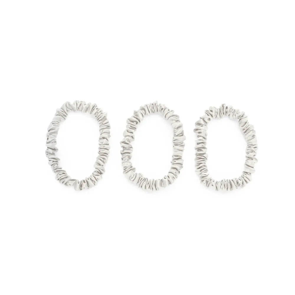 Blissy Skinny Scrunchies in White