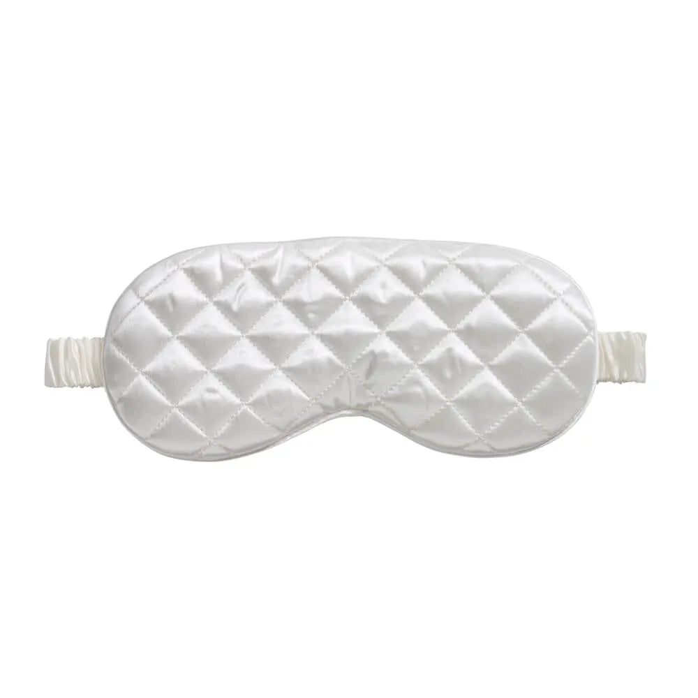 White Diamond Quilted Sleep Mask