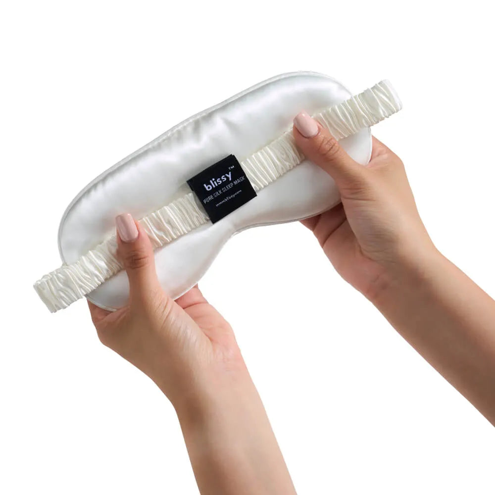 White Diamond Quilted Sleep Mask