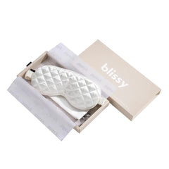 White Diamond Quilted Sleep Mask