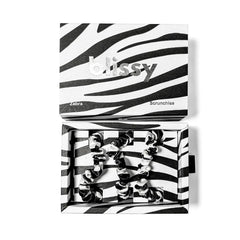 Blissy Skinny Scrunchies in Zebra Print