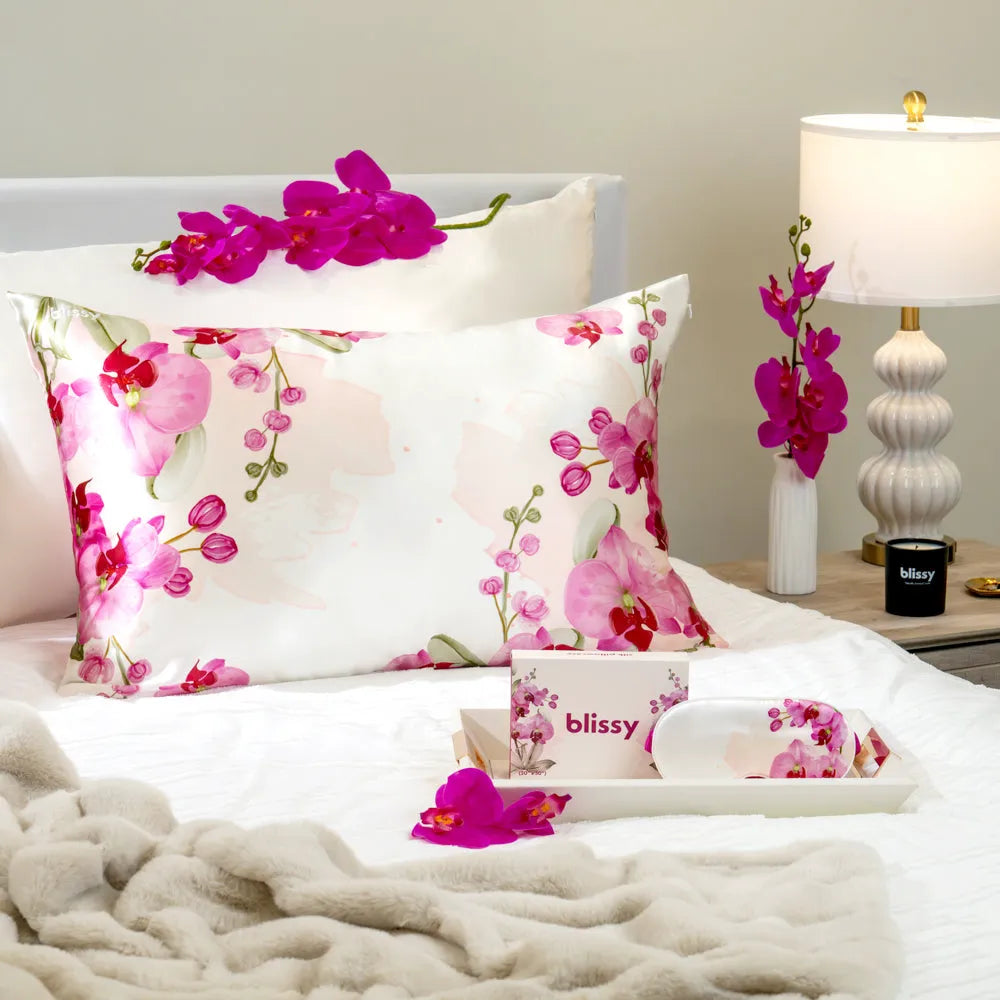 Aquarius Orchid Zodiac Flower Pillowcase - Queen