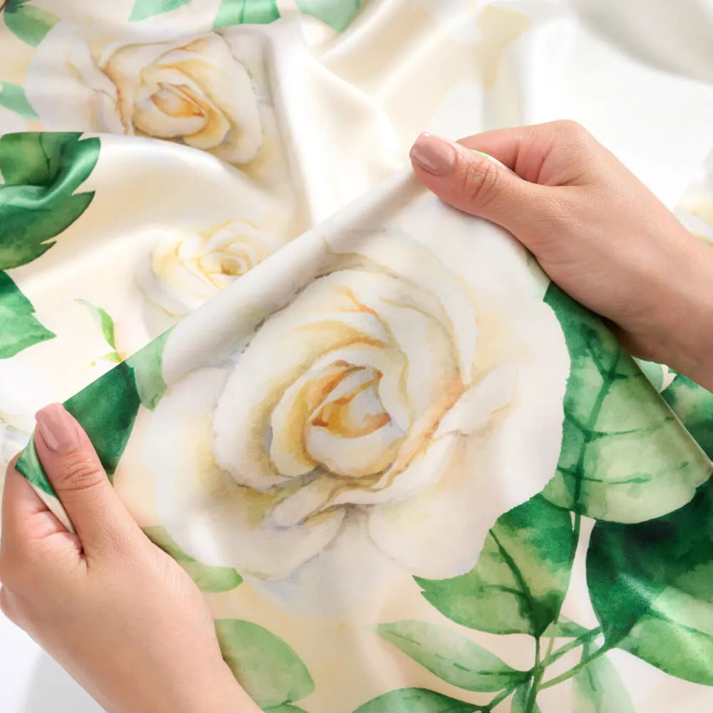 Cancer White Rose Zodiac Flower Pillowcase - Standard