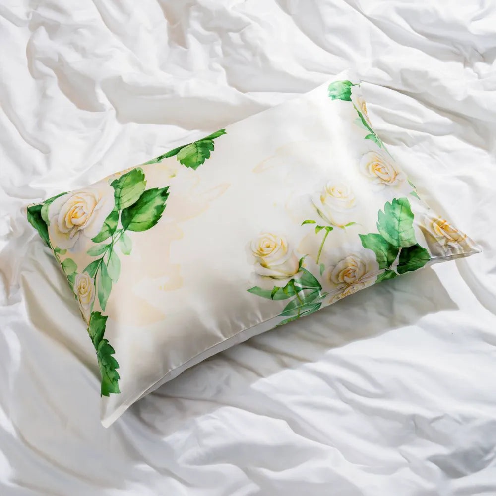 Pillowcase - Zodiac Flower: Cancer White Rose (King)