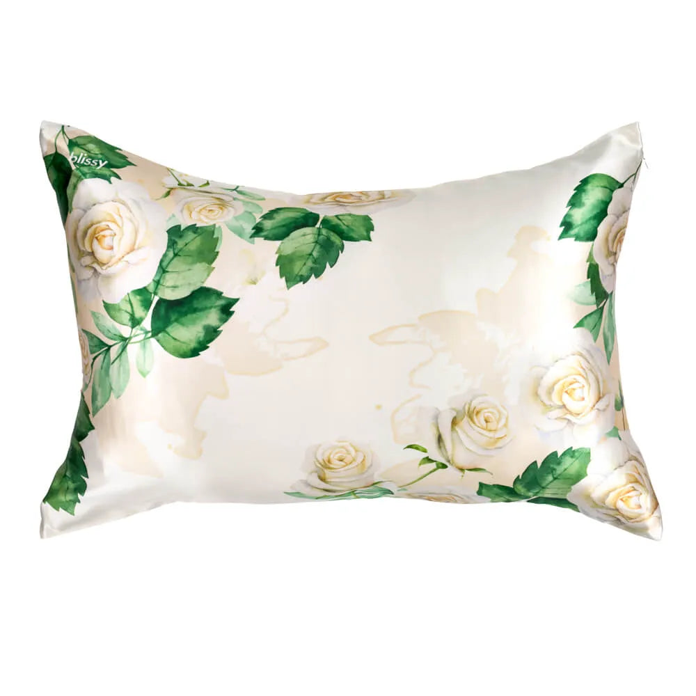 Cancer White Rose Zodiac Flower Pillowcase - Standard