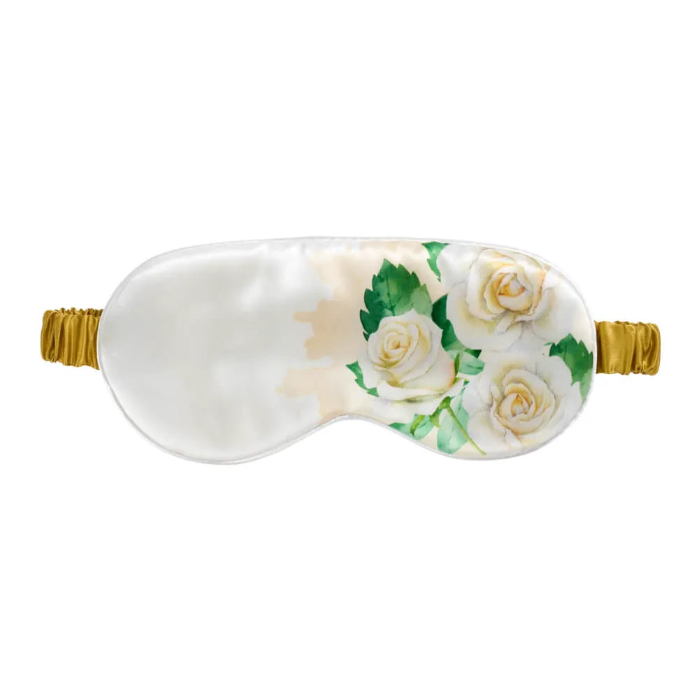 Cancer White Rose Sleep Mask