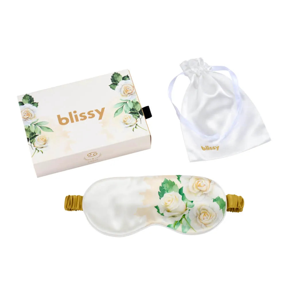 Cancer White Rose Sleep Mask