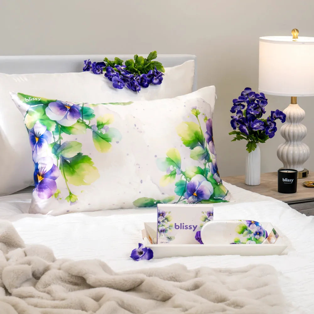 Pillowcase - Zodiac Flower: Capricorn Pansy (King)