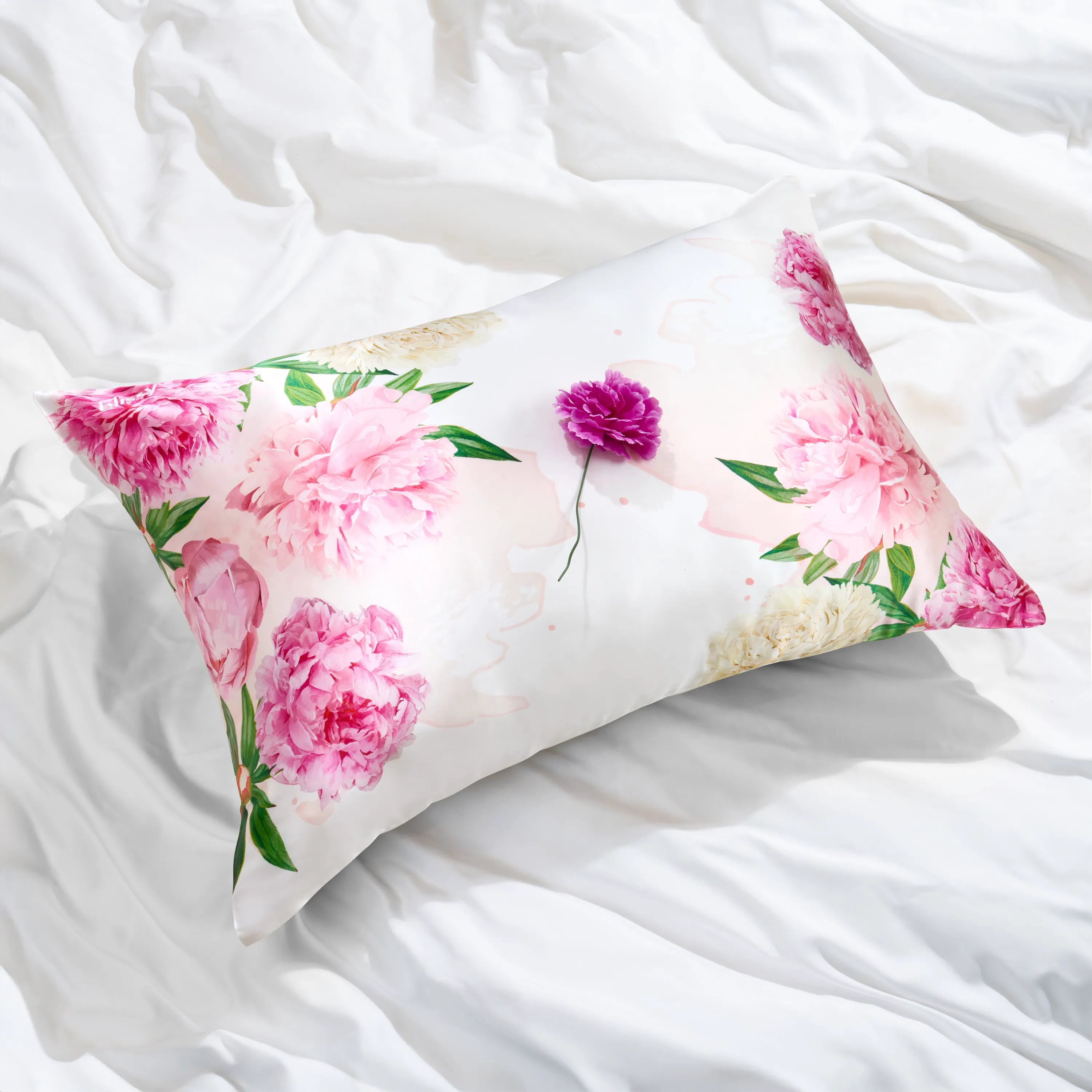 Zodiac Flower Pillowcase: Sagittarius Carnations (Queen)