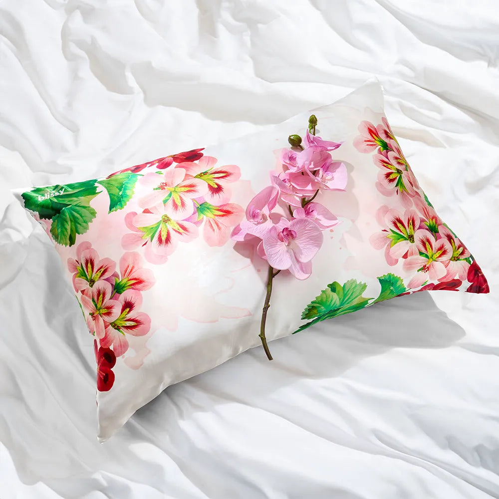 Scorpio Geranium Zodiac Flower Pillowcase - Queen